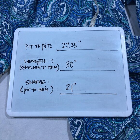 Alan Flusser Shirt Mens XXL Paisley Print Button Down Shirt Casual Contrast Cuff - Picture 14 of 14